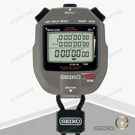 SEIKO S143 300-Lap Memory Stopwatch with Printer port