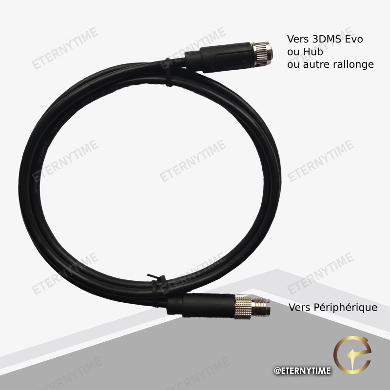 Extensión 3DMS 1m M8 5 puntos