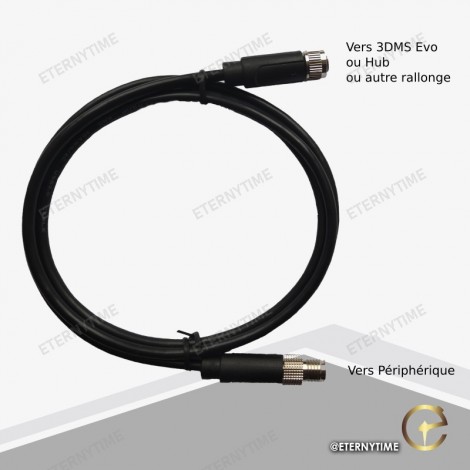 3DMS M8 5pins 1m extender