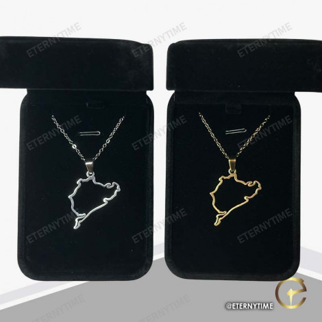 Collar Circuito Nürburgring  Acero placado Oro o Plata