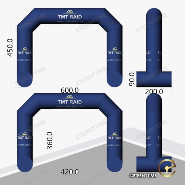 Dimensiones de la caja inflada personalizada 6 m