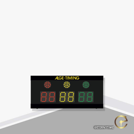 ALGE Display with 6 x 9 cm digits and start light incl. Timy3 W and PS12A | ETERNYTIME