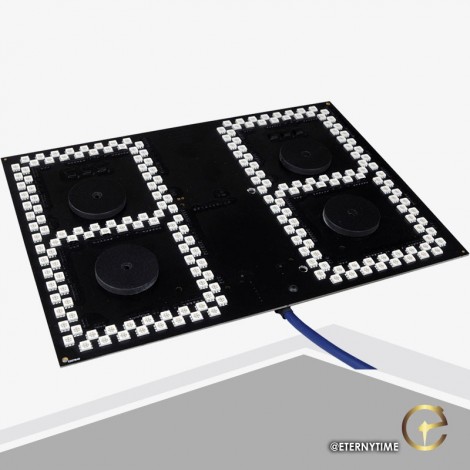 O monitor de bordo é LED